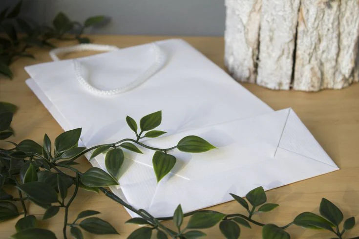 Papiertüte ECO Prestige 240x90x320mm Weiß