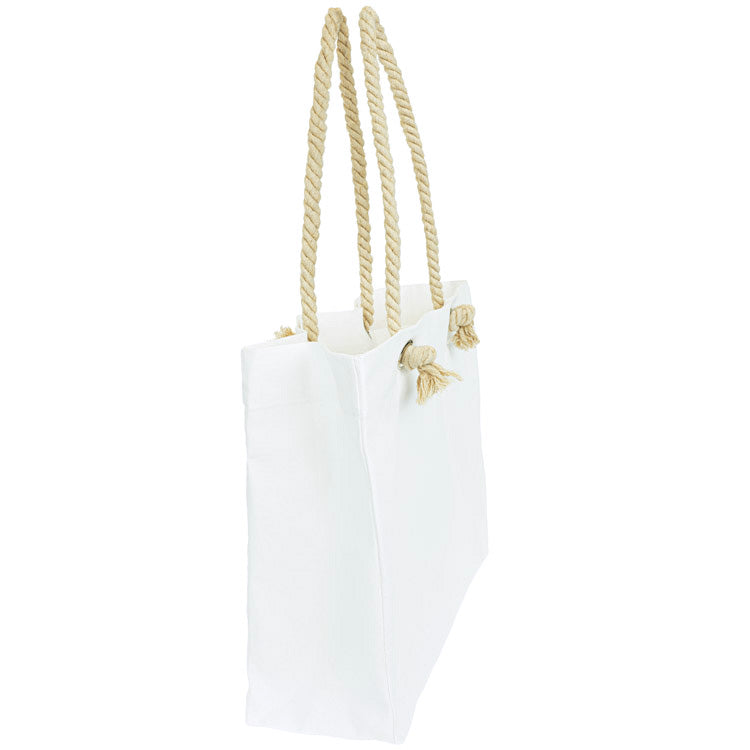 Strandtasche Weiß 420x150x150x380 mm Griff: 70 cm