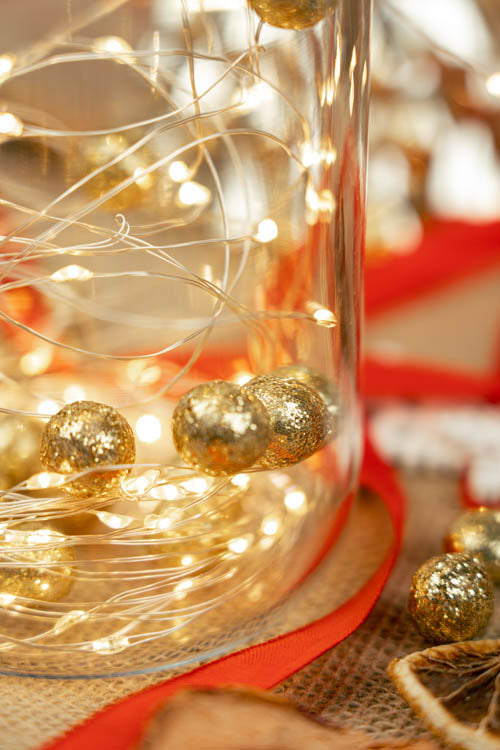 LED Lichterkette 100 batteriebetrieben 10 Meter WARMES LICHT