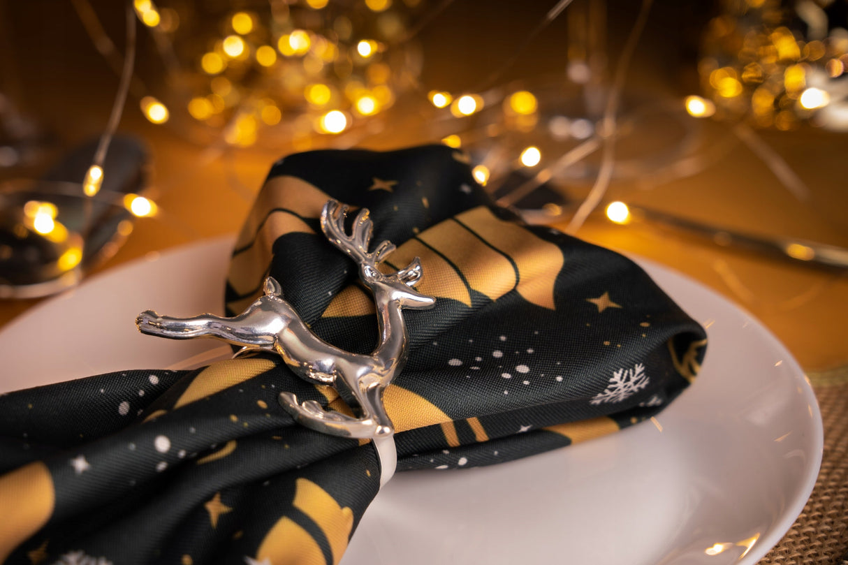 Silberner Hirsch-Serviettenring