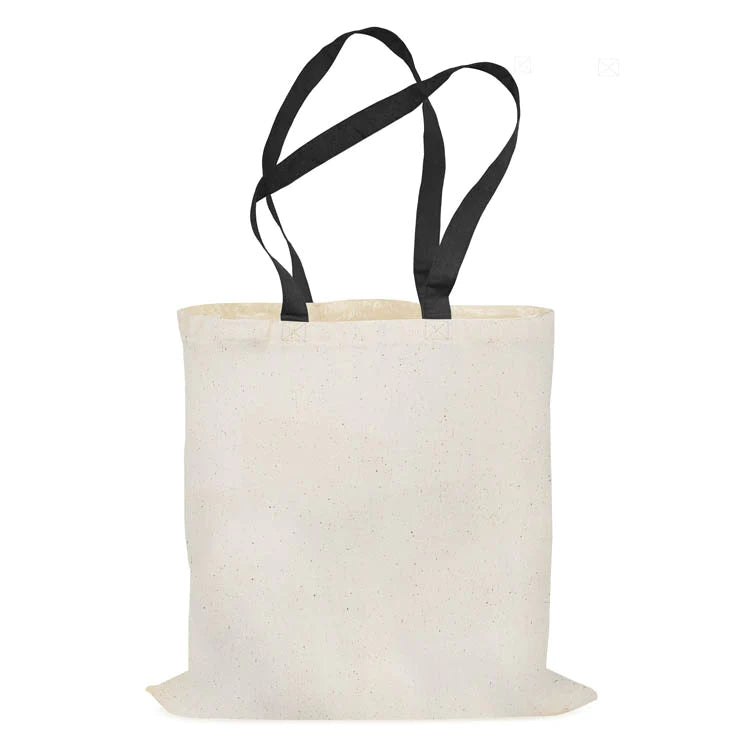 Baumwolltasche mit schwarzem Griff 38x42cm 220g/m2