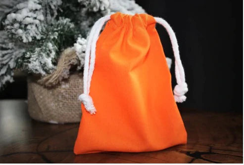 Baumwollsack orange 100x150 mm