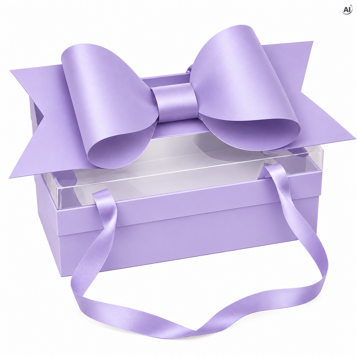 Geschenkbox mit großer Schleife – verschiedene Farben Violett