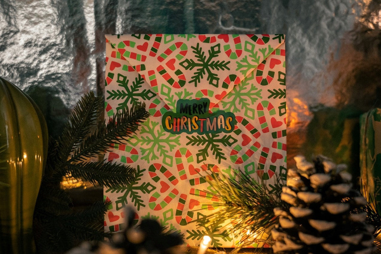 Set Weihnachtsgeschenktüten – verschiedene Größen und Zubehör 8-tlg.