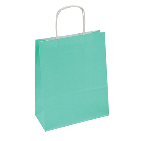 Papiertüte mit gedrehtem Griff 180x80x225mm Minze