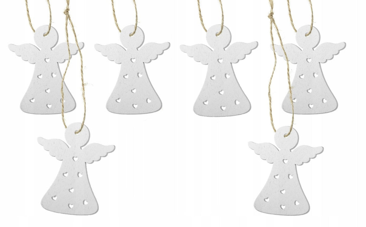 Weihnachtsanhänger aus Holz mit Engeln
