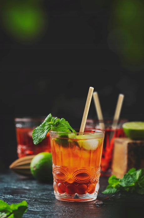 Dicke Papierstrohhalme Braun 20 cm – 200 Stück