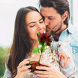 Ewige Rose im Glas leuchtende LED
