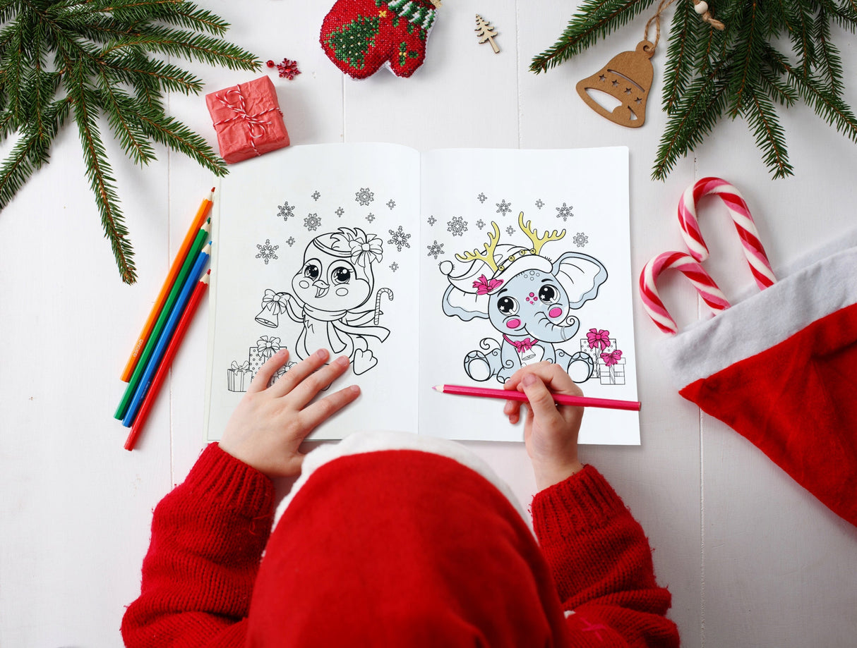 Malvorlagen Weihnachten Weihnachtsmann Rentier