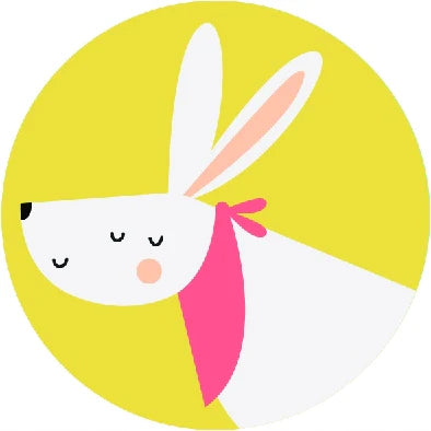 Selbstklebende dekorative Aufkleber Kaninchen 10 Stück eko