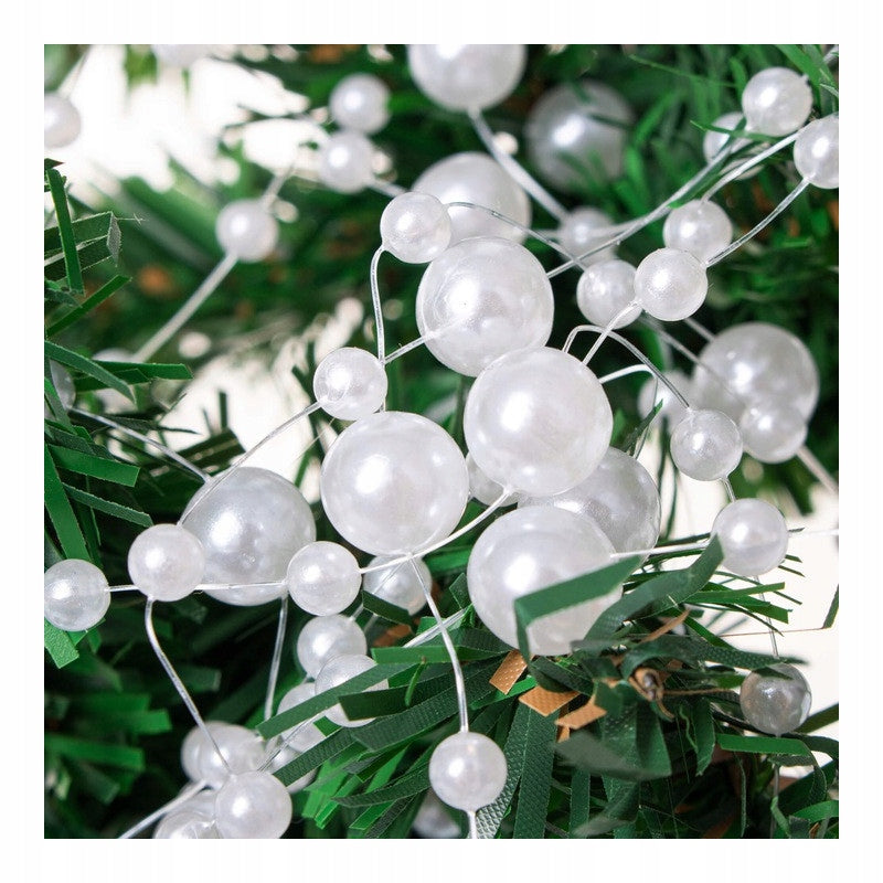 Perlweiße Kette, 5 m Weihnachtsbaumgirlande
