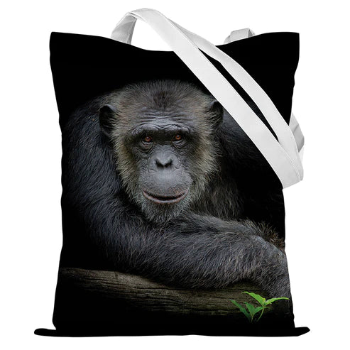 Baumwolltasche Schimpanse 35x45