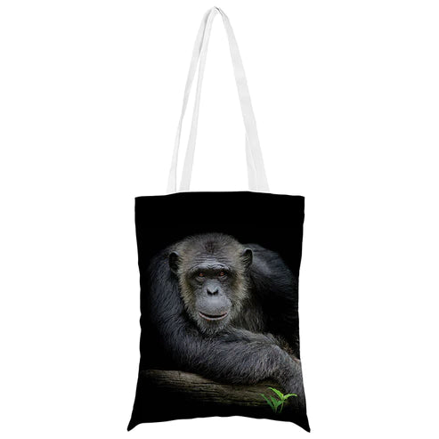 Baumwolltasche Schimpanse 35x45