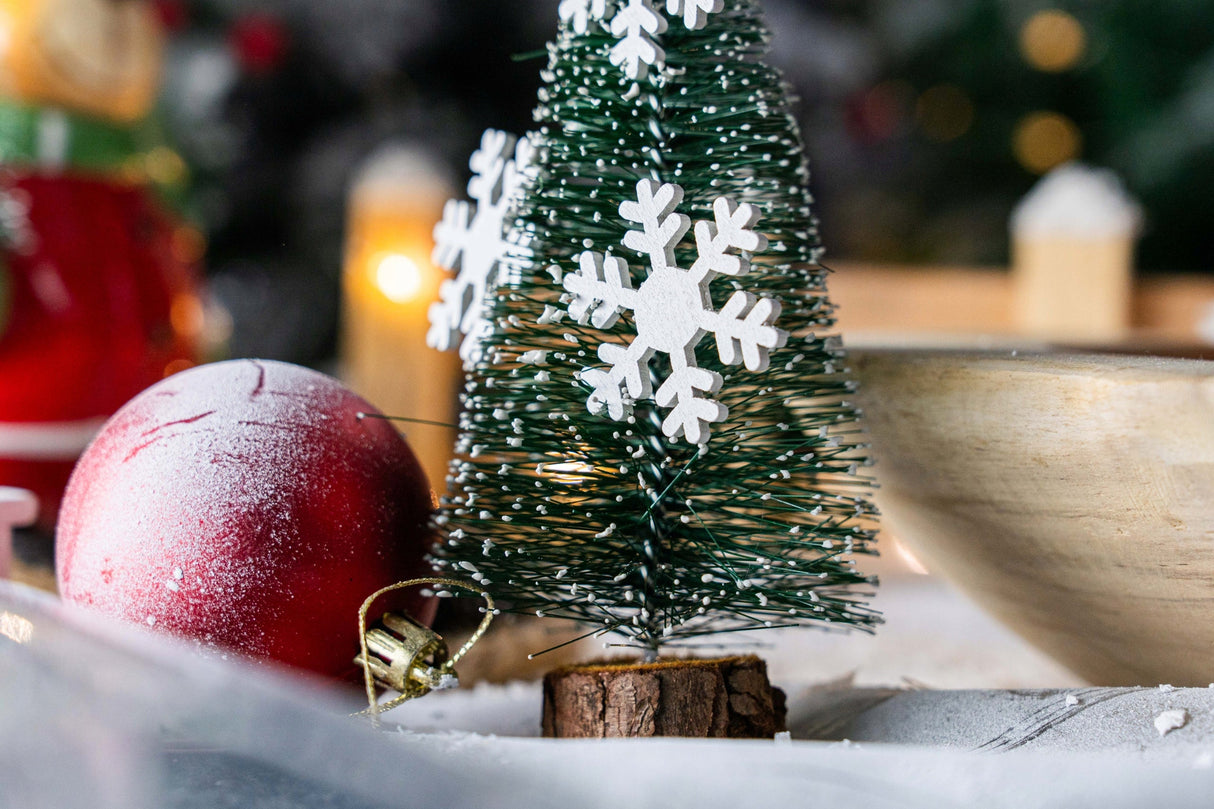 Holzschneeflocken 6 Stk.