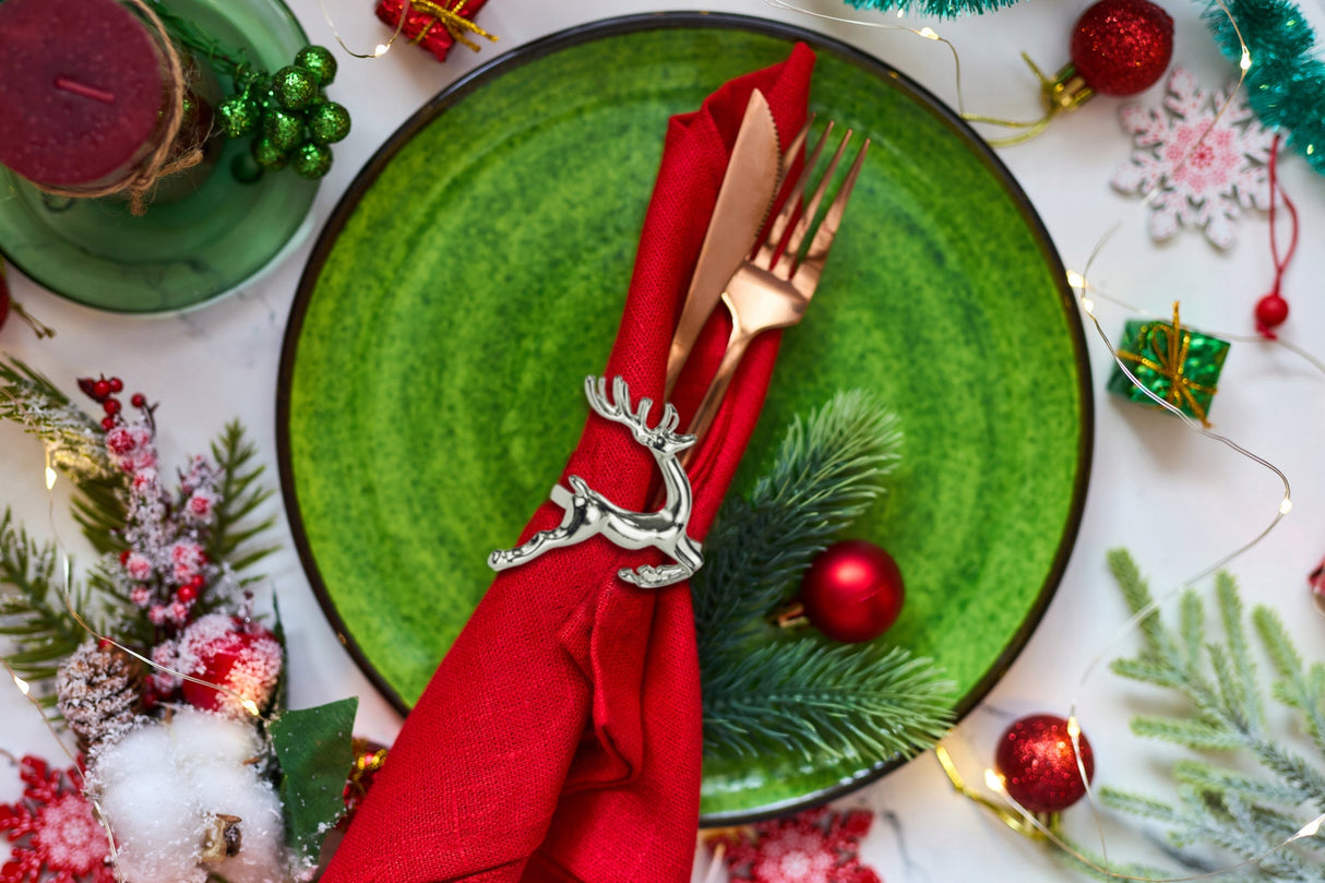 Silberner Hirsch-Serviettenring