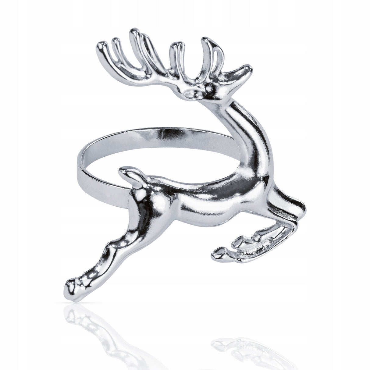 Silberner Hirsch-Serviettenring