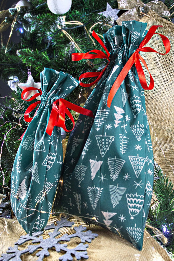 Weihnachtliche Stoffbeutel 2 Stk.