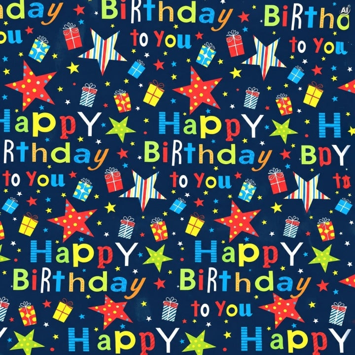 Geschenkpapier 50x70 cm, gemischte Muster