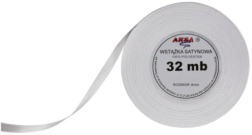 weißes Satinband 6mm