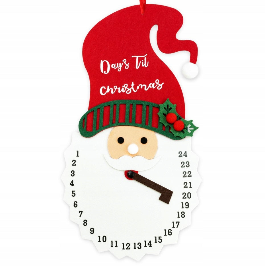 Adventskalender, bezaubernde Weihnachtsuhr mit Weihnachtsmann