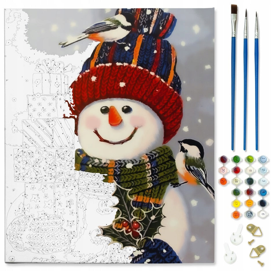 Malen nach Zahlen Schneemann 40x50 cm