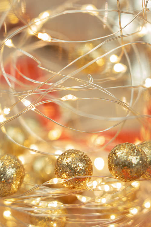 LED Lichterkette 100 batteriebetrieben 10 Meter WARMES LICHT