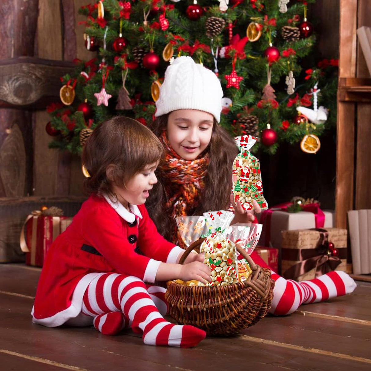 Weihnachtliches Cellophantüten-Set 20tlg.