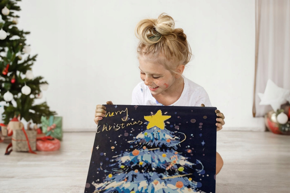 Malen nach Zahlen Weihnachtsbaum 40x50 cm