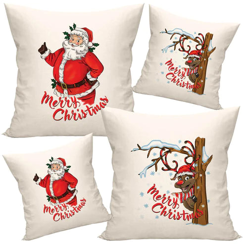 Weihnachtsset Weihnachtskissen 4 Stück