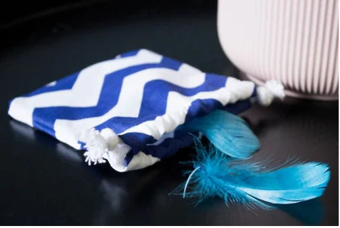 Baumwollsack Zickzack 10x10 cm