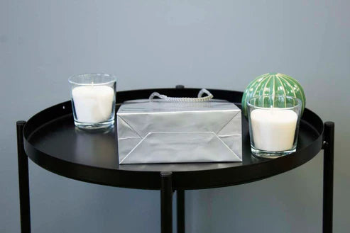 Papiertüten mit Schnurgriff 170x70x250mm Silber