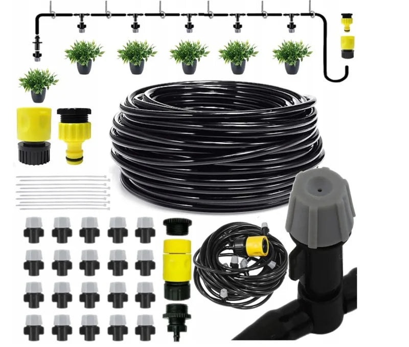 20 m Wassernebelschlauch zur Pflanzenbewässerung