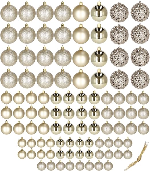 Weihnachtskugeln XXL SET 100 Stk. GOLD