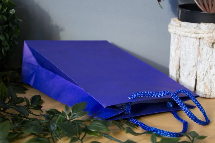 Papiertüte ECO Prestige 170x70x250mm Marineblau