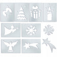 Weihnachts-Kunstschnee-Schablonen-Set 10-tlg.