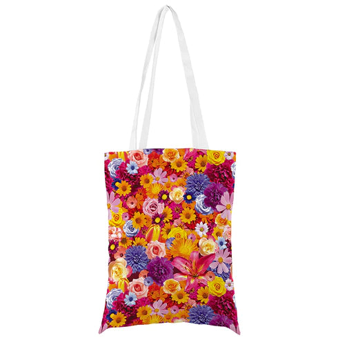 Baumwolltasche Blumen rosa lilie 35x45cm