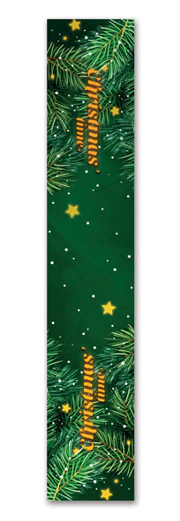 Große Weihnachtsaufkleber für Geschenke BLATT MIX