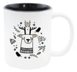 Weihnachtstasse - schwarz Rentier