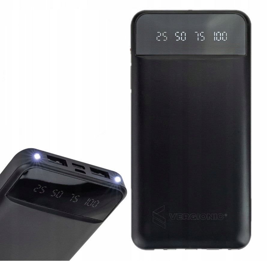 PowerBank Small 10000mAh 2x USB-A 1x USB-C + micro