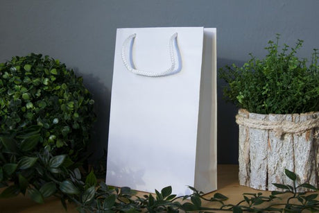 Papiertüte ECO Prestige 240x90x320mm Weiß