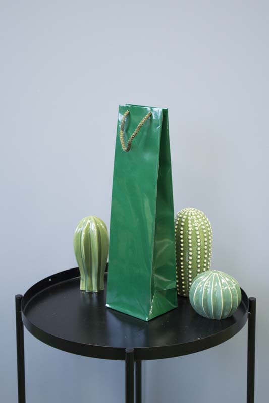 Laminierte Tasche mit Schnurgriff 110x90x400mm Grün