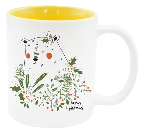 Weihnachtstasse - Gelb Beary Christmas