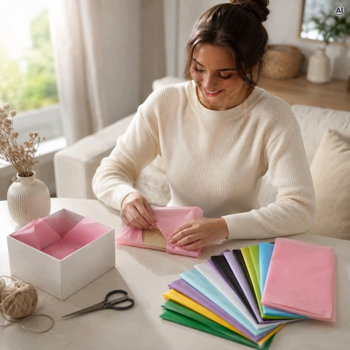 Dekoratives Geschenkpapier 35 x 50 cm - Verschiedene Sorten