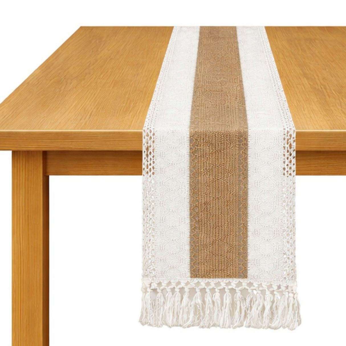 Tischläufer Boho mit Fransen 30x183 cm