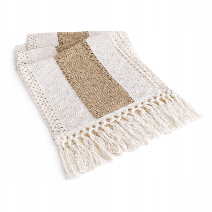 Tischläufer Boho mit Fransen 30x183 cm