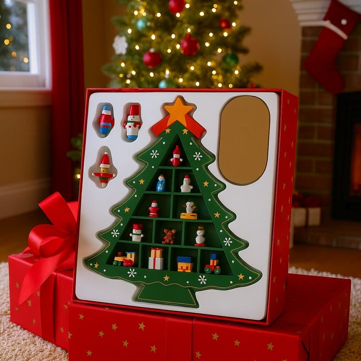 Dekorativer Weihnachtsbaum aus Holz, 29 cm