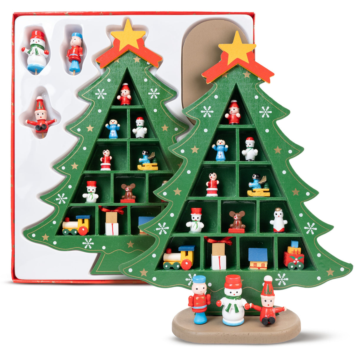 Dekorativer Weihnachtsbaum aus Holz, 29 cm