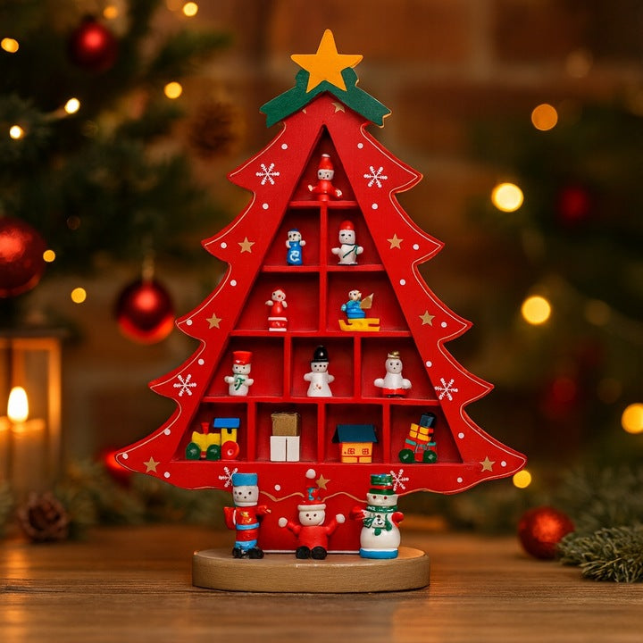 Dekorativer Weihnachtsbaum aus Holz, 29 cm