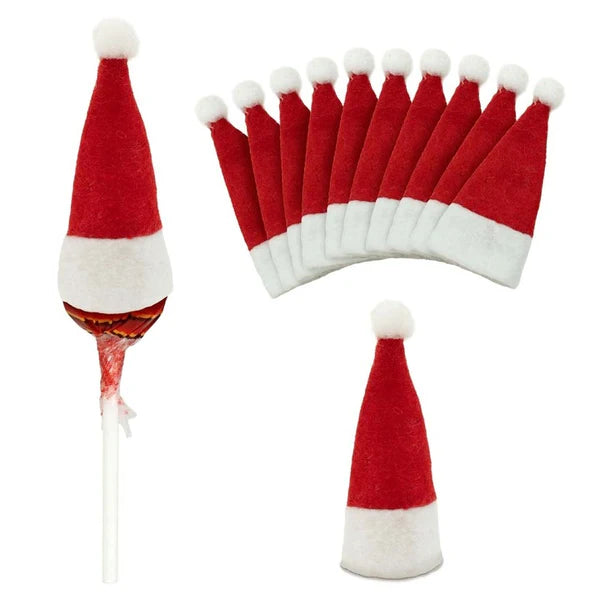 Weihnachtsmann-Mützen Dekorative Abdeckungen MINI 10St.