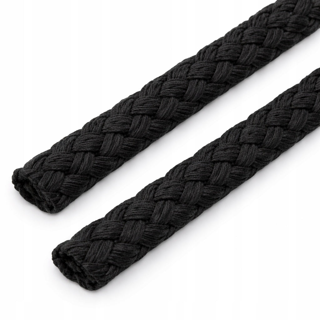 Geflochtene Baumwollkordel 8 mm Makramee-Schnur 1m Schwarz